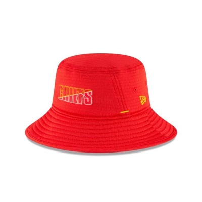 Kansas City Chiefs Gorra | New Era NFL Official Summer Sideline Stretch Bucket Hat Mexico - Rojos